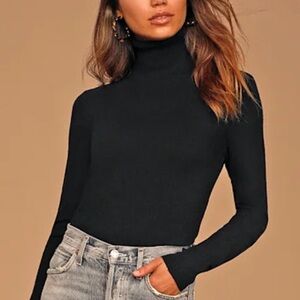 Lulus cozy Black Turtleneck Sweater
